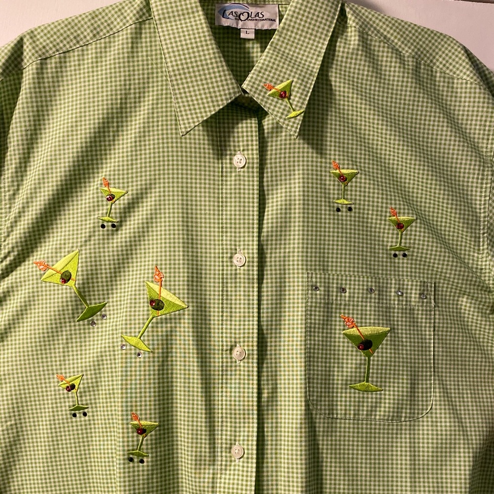 las olas shirts Check With Martini Rhinestone